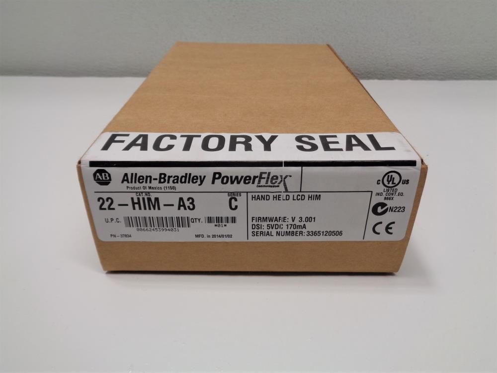 Allen Bradley PowerFlex 400 AC Drive 22C-D142A103 W/Handheld LCD 22-HIM-A3
